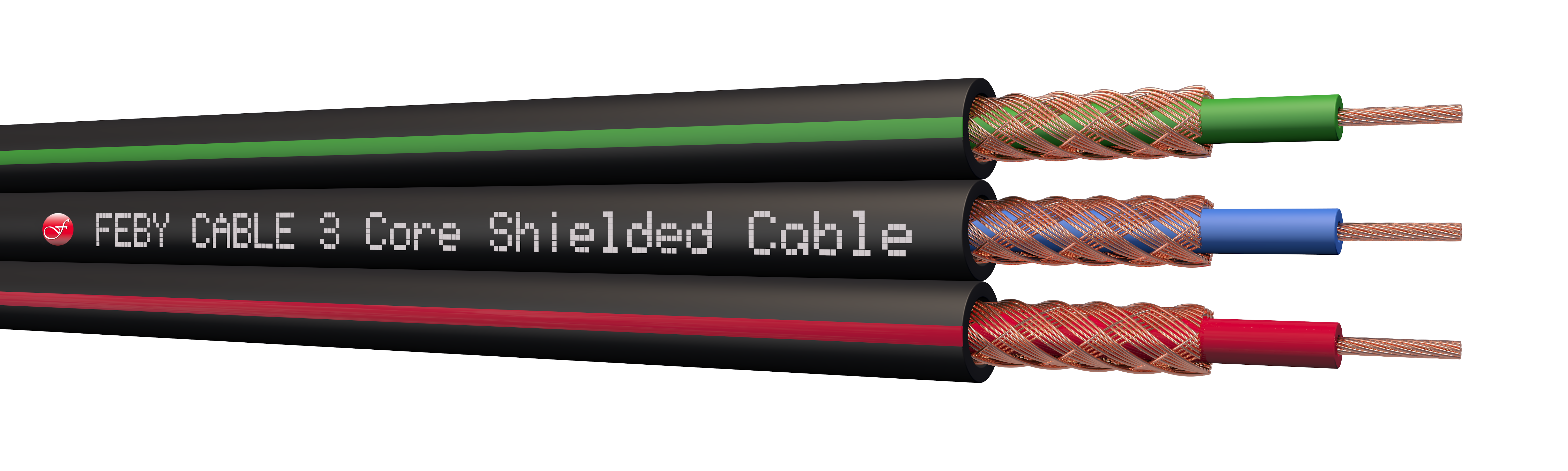 Ülkü Kablo 3 Lü Bitişik Blendajlı Kablo (3x0,22mm²)